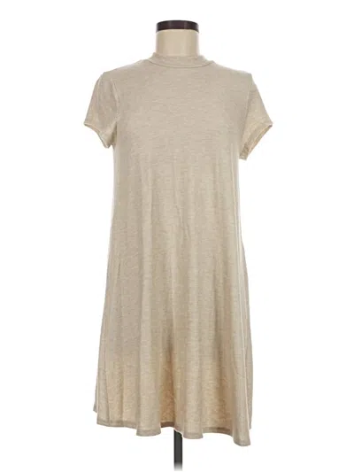 Pre-owned Blu Pepper Casual Dress In Tan
