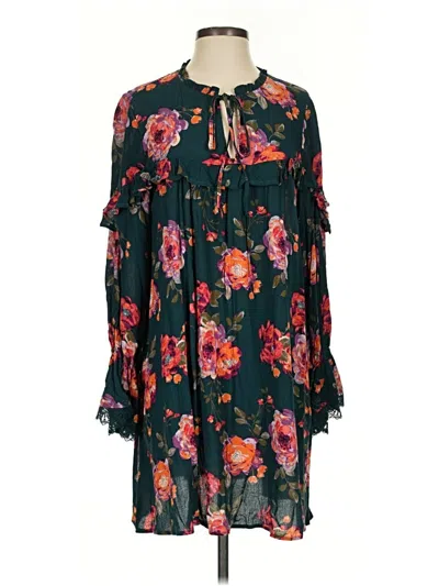 Pre-owned Blu Pepper Casual Dress In Teal