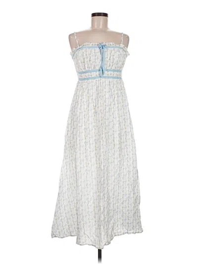 Pre-owned Blu Pepper Casual Dress In White