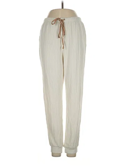 Pre-owned Blu Pepper Casual Pants In Ivory