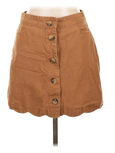 Pre-owned Blu Pepper Casual Skirt In Brown