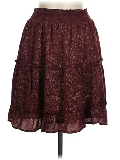 Pre-owned Blu Pepper Casual Skirt In Burgundy