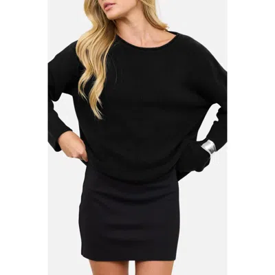 Blu Pepper Center Seam Sweater In Black