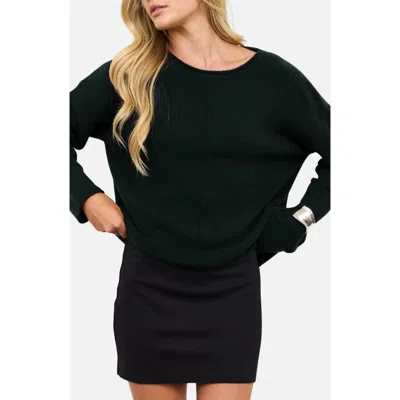 Blu Pepper Center Seam Sweater In Black