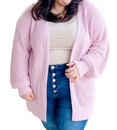 Blu Pepper Clarette Cardigan In Pink