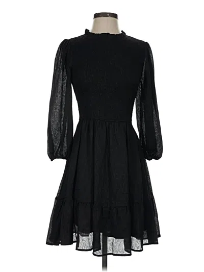 Pre-owned Blu Pepper Cocktail Dress In Black