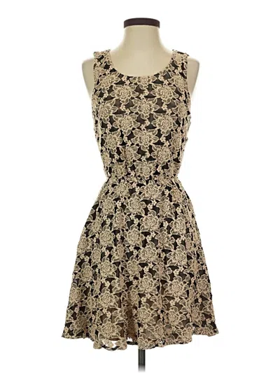 Pre-owned Blu Pepper Cocktail Dress In Brown
