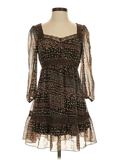 Pre-owned Blu Pepper Cocktail Dress In Brown