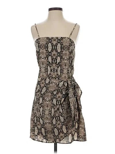 Pre-owned Blu Pepper Cocktail Dress In Brown