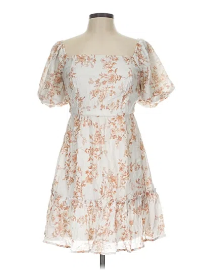 Pre-owned Blu Pepper Cocktail Dress In Ivory