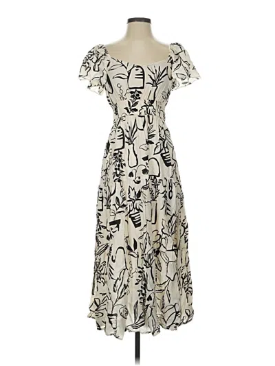 Pre-owned Blu Pepper Cocktail Dress In Ivory