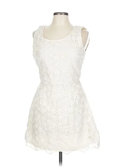 Pre-owned Blu Pepper Cocktail Dress In White