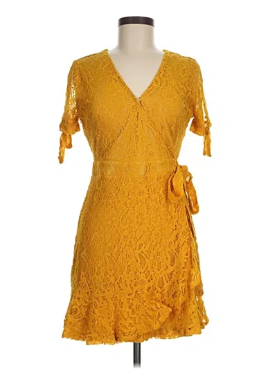 Pre-owned Blu Pepper Cocktail Dress In Yellow