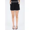 BLU PEPPER BLU PEPPER CONTRAST PIPING HIGH WAIST SHORTS