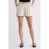 Blu Pepper Contrast Piping High Waist Shorts