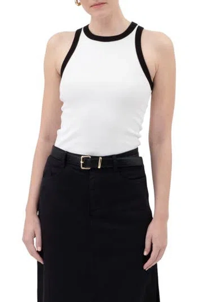 BLU PEPPER BLU PEPPER CONTRAST TRIM RACERBACK TANK