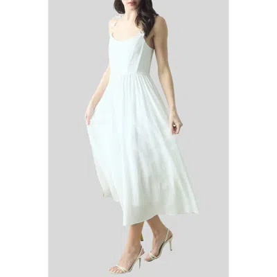 Blu Pepper Corset Bow Strap Midi Sundress