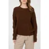 Blu Pepper Crewneck Sweater In Brown