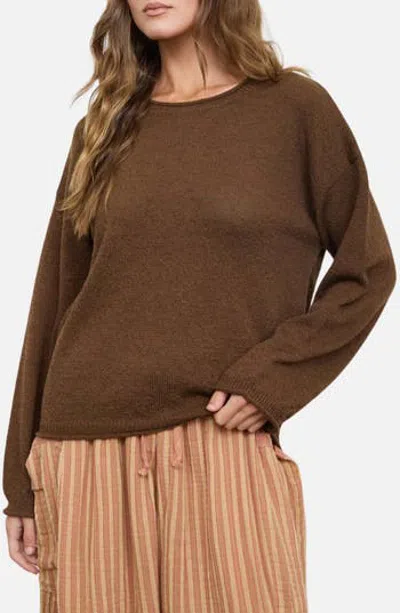 Blu Pepper Crewneck Sweater In Brown