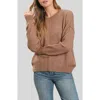 Blu Pepper Crewneck Sweater In Deep Taupe