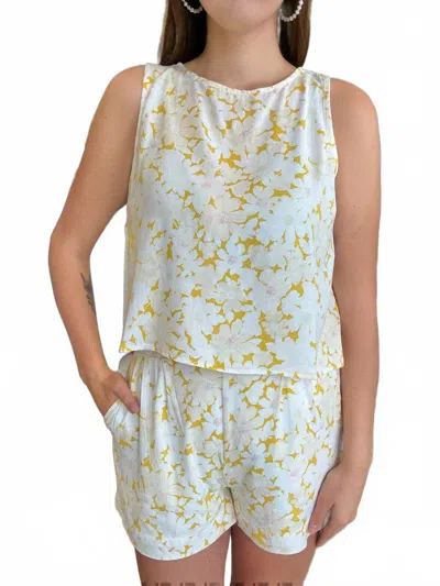Blu Pepper Daisy Blouse In Marigold In Multi