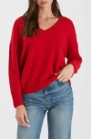 Blu Pepper Drop Shoulder Sweater In Red