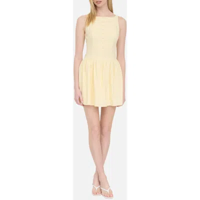 Blu Pepper Drop Waist Minidress In Yellow