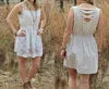 Blu Pepper Elastic Dress In Ivory In Multi