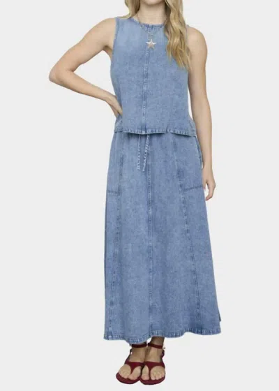 Blu Pepper Everly Denim Skirt In Blue In Multi