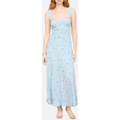 Blu Pepper Floral A-line Sundress In Blue