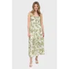 Blu Pepper Floral Bustier Midi Dress