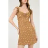 Blu Pepper Floral Flutter Cap Sleeve Minidress In Multi
