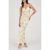 Blu Pepper Floral Maxi Dress In Yellow Multi