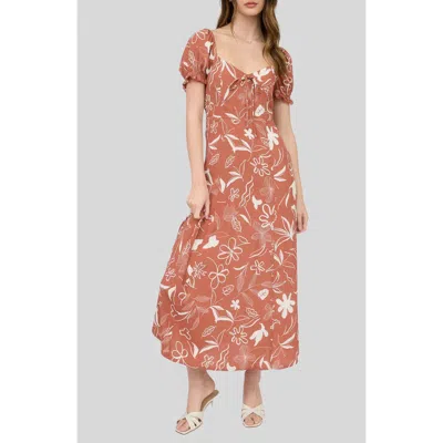 Blu Pepper Floral Midi Dress
