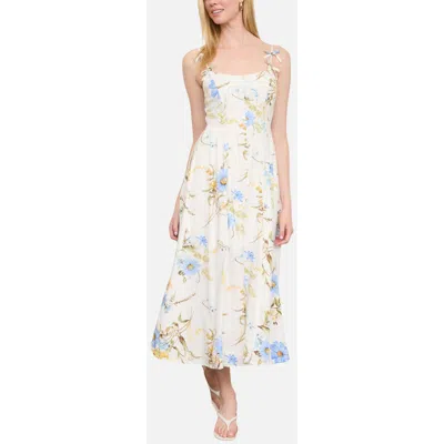 Blu Pepper Floral Print Sleeveless Maxi Dress In Multi