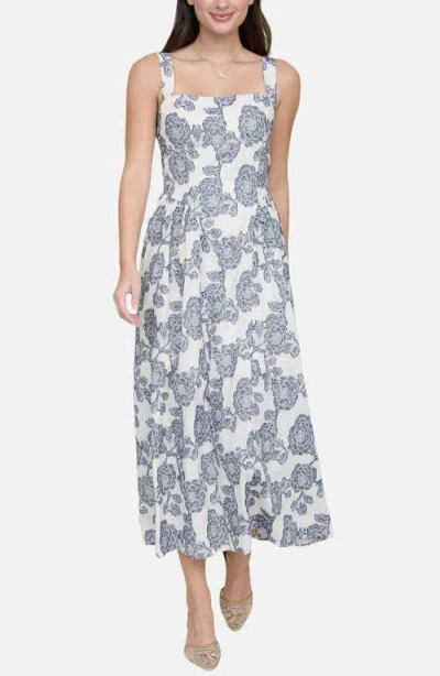 Blu Pepper Floral Print Sundress In White