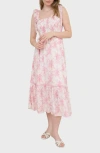 Blu Pepper Floral Ruffle Midi Dress