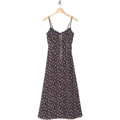 Blu Pepper Floral Tie Neck Midi Sundress