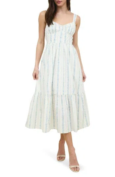 Blu Pepper Floral Tiered Sundress In Blue Multi