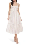 Blu Pepper Floral Tiered Sundress In Pink Multi