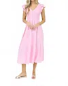 Blu Pepper Flutter Maxi Dress In Light Pink In Pink