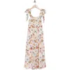 Blu Pepper Food Tiered Midi Sundress In Off White Multi