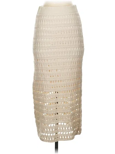Pre-owned Blu Pepper Formal Skirt In Ivory