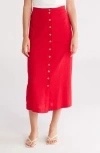 Blu Pepper Front Button Maxi Skirt