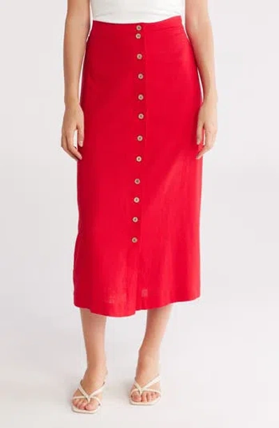 Blu Pepper Front Button Maxi Skirt