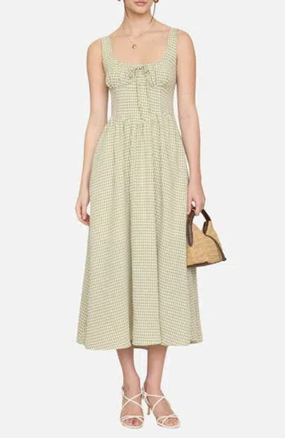 Blu Pepper Gingham Fit & Flare Midi Dress In Multi