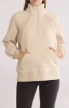 Blu Pepper Half Zip Pullover In Khaki