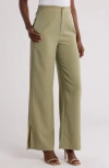 BLU PEPPER BLU PEPPER HIGH WAIST SPLIT HEM PANTS