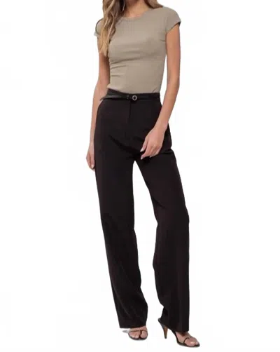 Blu Pepper High Waist Straight Leg Dress Pants In Black