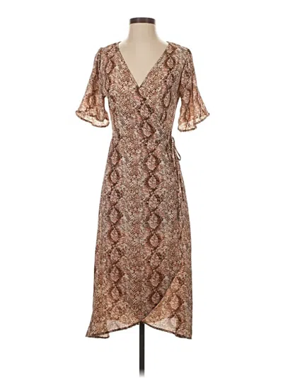 Blu Pepper Kimono In Brown